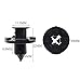 MOTOALL Nylon Fender Trim Panel Bumper Shield Retainer Fastener Rivet Push-Type Clips 8mm Hole for Nissan Infiniti 01553-09321 Auto Body - 30pcs