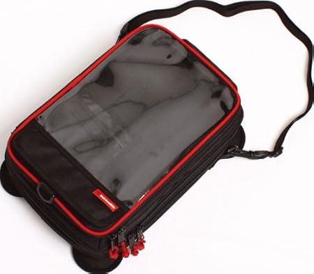 Amazon Degner デグナー 吸盤式タンクバッグ ポリエステル 33x22x11 19cm ブラック レッドパイピング Nb 29 タンクバッグ 車 バイク