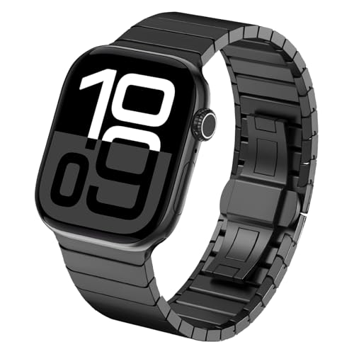 Metal Band for Apple Watch Ultra 3/2/1 49mm, Stainless Steel Replacement Strap for Apple Watch 49mm 46mm 45mm 44mm 42mm(Series 3 2 1), Series 11/10/9/8/7/6/5/4/3/2/1/1/SE