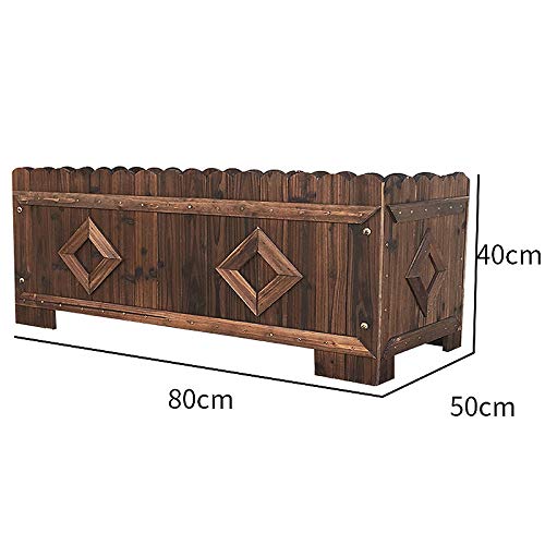 PLHMS Rustikal Planter Box, Raised Garden Bed Pflanzkästen aus Holz Pflanze wächst Blumentopf, Kräutergarten Erhöht Bett… – Bild 3
