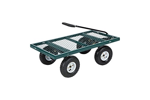 RuggedMade Steel Garden Cart Utility Wagon, 800 Pound Capacity, Removable Sides, 10" Wheels