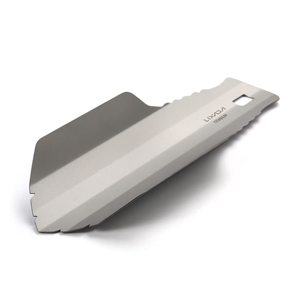 Lixada Titanium Camping Shovel, Length 20.5cm, Working Width 7cm, Super Lightweight 35g for Gardening, Camping, Hiking, Beach