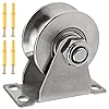 Groove Wheel Pulley Stainless Steel Pulley Block Super Silent Single,Pulley Block For DIY Gym Equipment,Sliding Gate Detachable Duplex Bearing With
