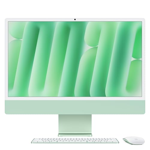 Apple iMac Ordenador de Mesa Todo en uno con Chip M4, CPU y GPU de 10 núcleos: disenado para Apple Intelligence, Pantalla Retina de 24″, 24 GB de Memoria unificada, SSD de 512 GB - Verde