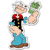 Popeye The Sailor Spinach Vynil Car Sticker Decal - Select Size