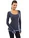 PattyBoutik Women's Scoop Neck Side Slit Tunic