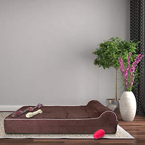 Jumbo Orthopedic 7inch Thick Memory Foam Pet Bed with Pillow