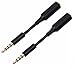 3.5mm Headset Audio Jack Extender for Battery Charger Case for iPhone and Android Smartphones and Tablets; 3.5mm Male to 3.5mm Female Extension Cable Headset Adapter with Gold Plated Connectors