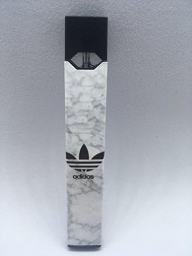 2 PACK Skin for Pax Juul - Protective, Durable, and Unique Vinyl Decal wrap cover| Easy To Apply, Remove, and Change Styles | Made in the USA (MARBLE WHITE ADDIDAS)
