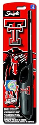 NCAA Texas Tech Red Raiders Licensed Scripto Multipurpose Utility Lighter - Official Black & Scarlet - Tailgating Essential