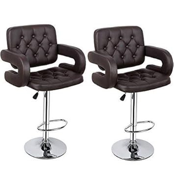 Generic Sasti Dukan Most Comfortable Height Adjustable Kitchen Stool (Black, Standard)-Set of 2