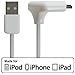 RND Apple Certified RIGHT ANGLE Cable for iPad iPhone iPod (3 feet/white)