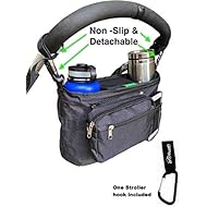 Booyah Stroller Detachable, Non Slip, Insulated Organizer Cup Holder for Single Strollers