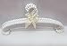 Bueer 10 Pack Wedding Party Prom Boutique Clothing Shop/Store Pearl Beads Metal Elegant Bridesmaids Clothes Hangers (White)