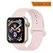 YANCH Compatible with for Apple Watch Band 38mm 40mm, Soft Silicone Sport Band Replacement Wrist Strap Compatible with for iWatch Nike+,Sport,Edition,M/L,Pinksand