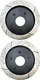 Prime Choice Auto Parts PR63008LR Performance Drilled and Slotted Brake Rotor Pair for Rear