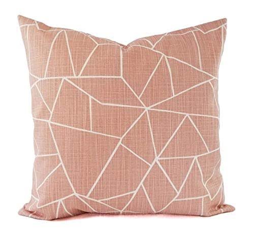 Amazon Com Blush Pink Pillow Cover Geometric Pillow Custom