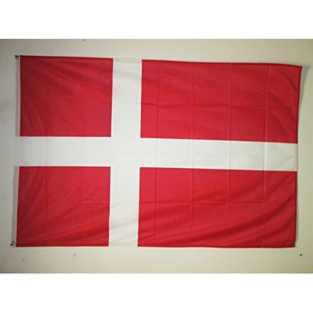 AZ FLAG - Denmark Flag - 3x5 Ft - For Outdoor - Danish Banner Knitted Polyester with Two Plastic Rings - Fade Resistant - Vivid Colors - 3' x 5' Feet - 150x90 Cm
