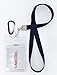VAS Waterproof Cruise N Travel Cash, ID, Credit/Debit Card & Key Holder - NAVY BLUE Deluxe Lanyard #5 Carabiner With RFID Protection -