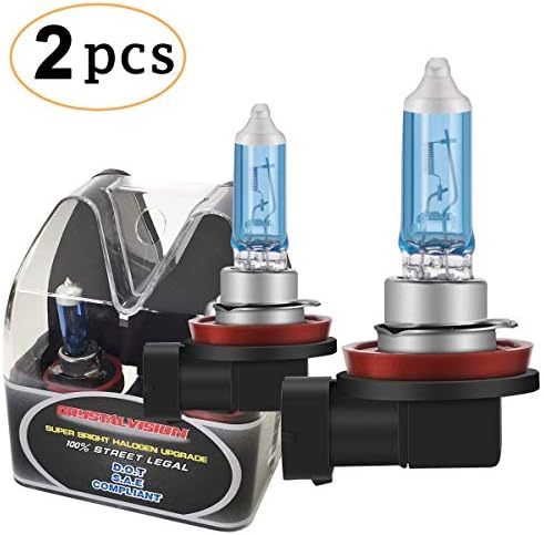 CK FORMULA (Pair) H8 Halogen Replacement Bulbs (Fog Light) 12V 55W 5000K Super White Light, PGJ19-1 Base