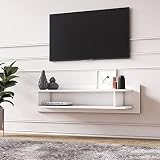home gallery Modern White Floating TV Stand - White
