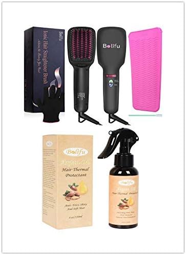 belifu ionic hair straightener brush