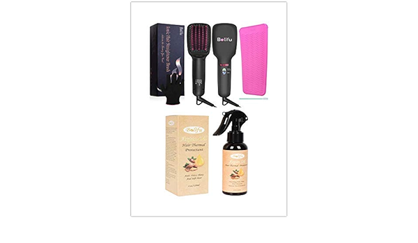belifu ionic hair straightener brush