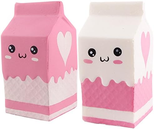 2 Pack Jumbo Slow Rising Stress Reliever Squishy Squeeze Cute Yogurt Bottle Squishes for Kids and Adult