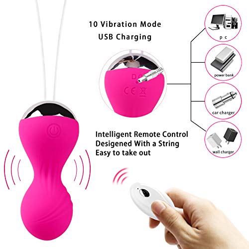 kegel Balls Exercise Weights for Women Tightening-Ben wa Balls for Beginners & Advanced Pelvic Floor Exercises and Regaining Bladder Control (Pink)