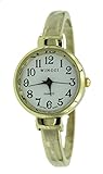 Women's Classic Dainty Easy Read Gold Tone Bangle cuff Watch