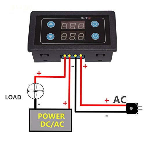 Timer Delay Relay, AC 110V 120V Programmable Digital Cycle Delay Relay