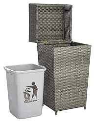 Safavieh Outdoor Collection Mazeli Grey Wicker