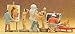 Artist, Sculptor & 3-Nude Models HO Scale Preiser Models
