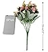 JEDFORE 21 Heads Artificial Silk Rose Dried Flowers Flower Arrangement Fake Bouquet Wedding Home Floral Decor - Pack of 2 (Pink)
