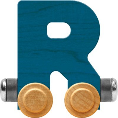 Maple Landmark NameTrains Bright Letter Car R - Made in USA (Blue)