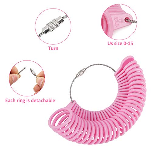 Ring Sizer Measuring Tool, Accmor Ring Sizing Kit Including Plastic