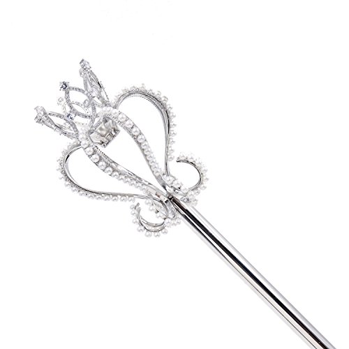 CamingHG Silver Fairy Princess Angel Wand Girls Magical Scepter Costume Props