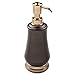 mDesign Metal Bathroom Vanity Countertop Accessory Set - Includes Refillable Soap Dispenser, Divided Toothbrush Stand, Tumbler Rinsing Cup - 3 Pieces - Pearl Bronze/Champagne