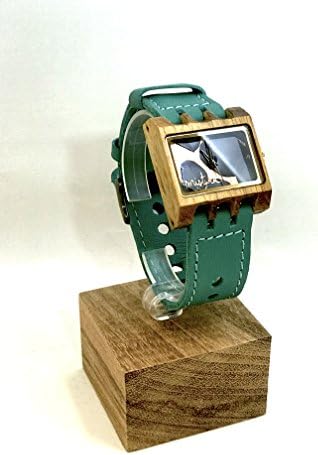 Lenzo Design, Santa Elena Collection, Turquoise Leather, Teak Wood, Blue Flowers