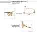 Women's 18K Gold Tone Lucky Zircon Elephant Charm Bracelets Adjustable L6.6+1.8