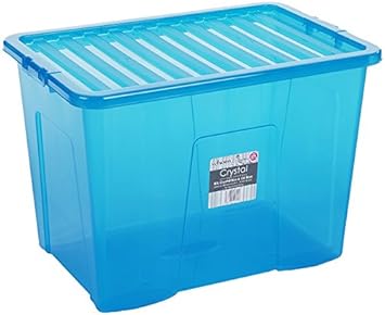 80 litros TINT azul caja de almacenamiento y tapa: Amazon.es: Bricolaje y herramientas