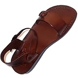 Unisex Adults/Children Genuine Leather Biblical Sandals / Flip flops (Jesus - Yashua) Jerusalem Style II - Holy Land Market Camel Trademark