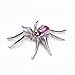 Pink Dazzling Spider Clip Pin Brooch w/ Rhinestone