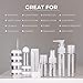 Travel Size Bottle Set with Clear Bag for Toiletries and Cosmetics (16 Pack)