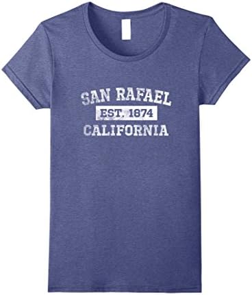 Womens San Rafael California T Shirt Distressed Est 1874 Medium Heather Blue