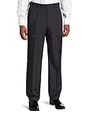 Savane Men's Big-Tall Select Edition Microfiber Pleated Dress Pant, Dark Navy, 48x30