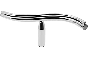 Jecoupoon 12 Inch Stainless Steel Curved Lathe Tool Rest, Shaped Wood Lathe Tool Rest for Bowl Turning, Wood Lathe Tool Holder, Wood Lathe Turning Accessories, 1 or 5/8 In Column (5/8")