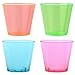 Neon Party Cups - 96 Pack - 48 Soft 18 OZ Beer Cups and 48 Hard Plastic 1 OZ Shot Glasses - UV Reactive Blacklight Colors - Pink, Green, Blue, Orange - Birthdays, Clubs, 80s Festivals, Beer Pong, Etc.