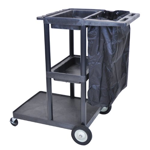 LUXOR JCB30-B Janitor Cart, 48"