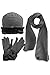 Fleece Hat Scarf & Glove Set With Plush Fur Trim